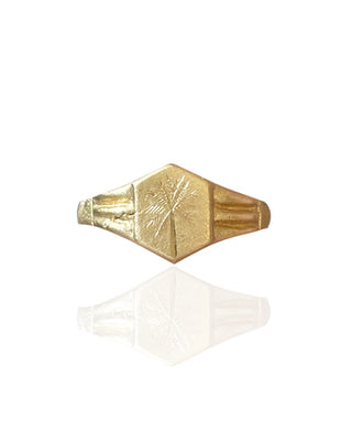 Custom Palm Tree MIGNOLO Pinky Signet Ring