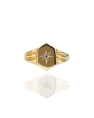 MIGNOLO Pinky Signet Ring With Diamond