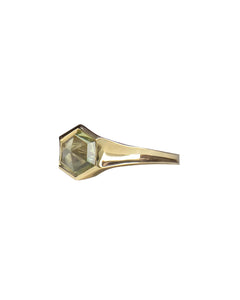 Rose Cut Mint Sapphire Ring
