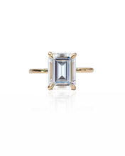 Load image into Gallery viewer, Emerald Cut Moissanite Engagement Ring 1.6ct
