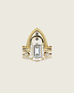 Emerald Cut Moissanite Engagement Ring 1.6ct