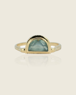 Half Moon Blue Montana Sapphire Ring