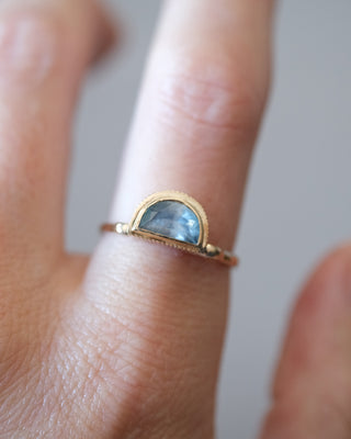 Half Moon Blue Montana Sapphire Ring