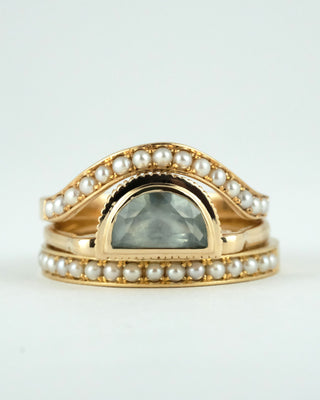 Half Moon Blue Montana Sapphire Ring