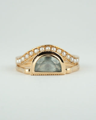 Half Moon Blue Montana Sapphire Ring