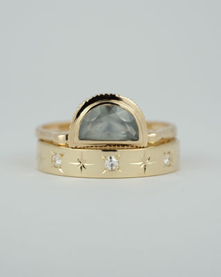Half Moon Blue Montana Sapphire Ring