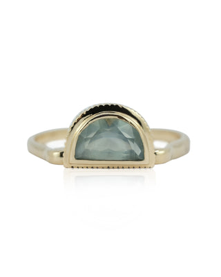 Half Moon Blue Montana Sapphire Ring