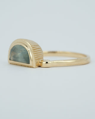 Half Moon Blue Montana Sapphire Ring