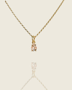 Morganite Drop Charm