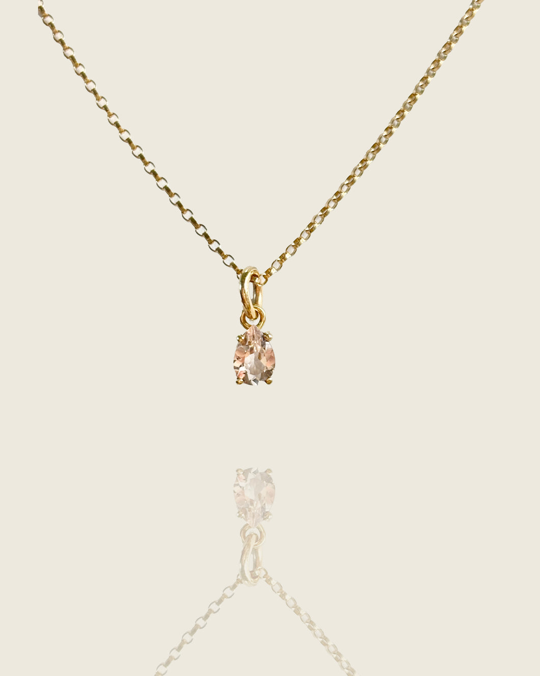 Morganite Drop Charm
