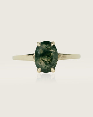 Moss Agate Oval Ring