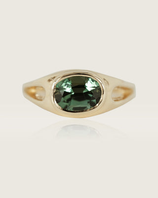 Green Oval Tourmaline Ring