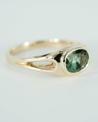 Green Oval Tourmaline Ring