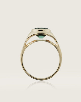 Green Oval Tourmaline Ring
