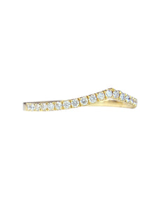 Half Eternity Diamond VOLARE Ring In 14k Yellow Gold