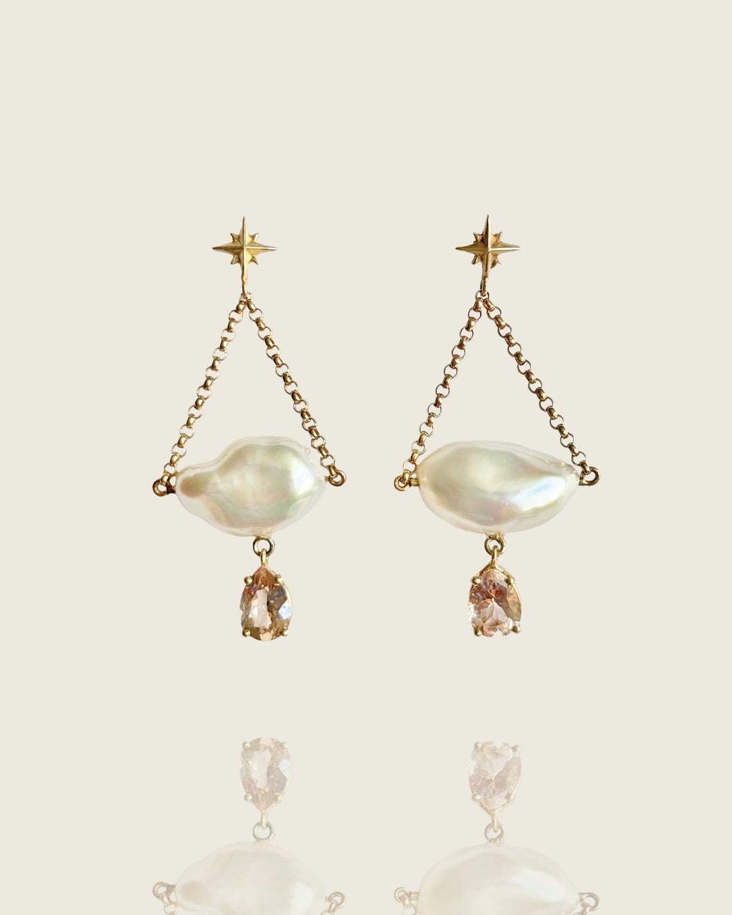 Pink Cloud Pearl Earrings