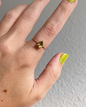Load and play video in Gallery viewer, Pear Cut Chartreuse Sapphire Ring
