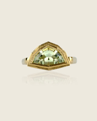 Mint Beryl Shield Ring