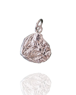 Silver Stamped Floral Artifact Charm 1