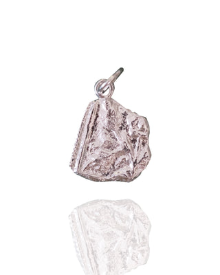 Silver Stamped Floral Artifact Charm 2