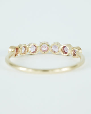 Purple Pink 7-Stone Sapphire Stacking Ring