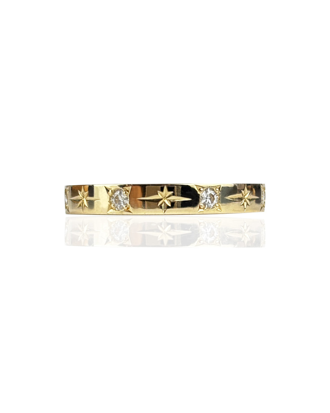 Stelle Diamond Engraved Band