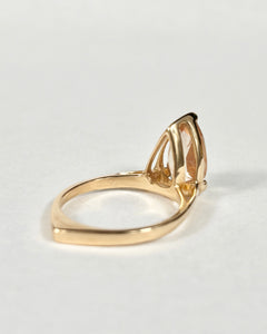 Oregon Sunstone Pear Ring