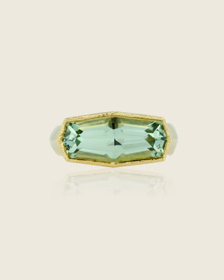 Seafoam Tourmaline Bar Ring