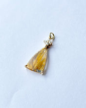 Load image into Gallery viewer, Rutilated Quartz and Pearl Pendant
