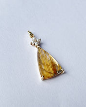 Load image into Gallery viewer, Rutilated Quartz and Pearl Pendant
