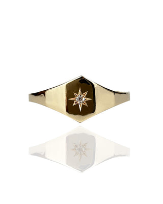 TRIPLETTA Signet Ring With Diamond