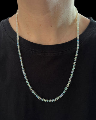 White Ethiopian Opal Beaded Necklace