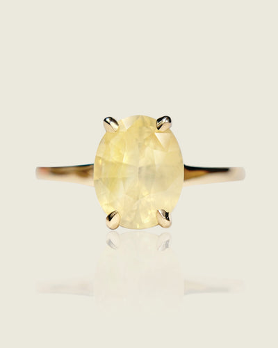 butter yellow sapphire ring