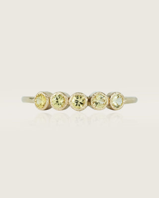 Yellow 5-Stone Sapphire Stacking Ring