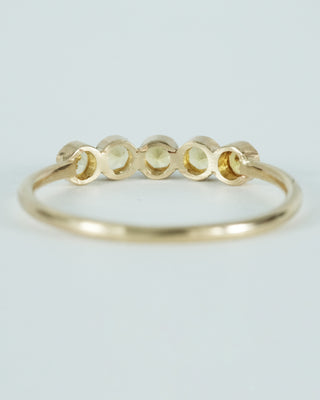Yellow 5-Stone Sapphire Stacking Ring