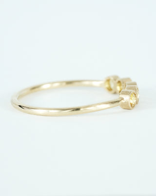 Yellow 5-Stone Sapphire Stacking Ring