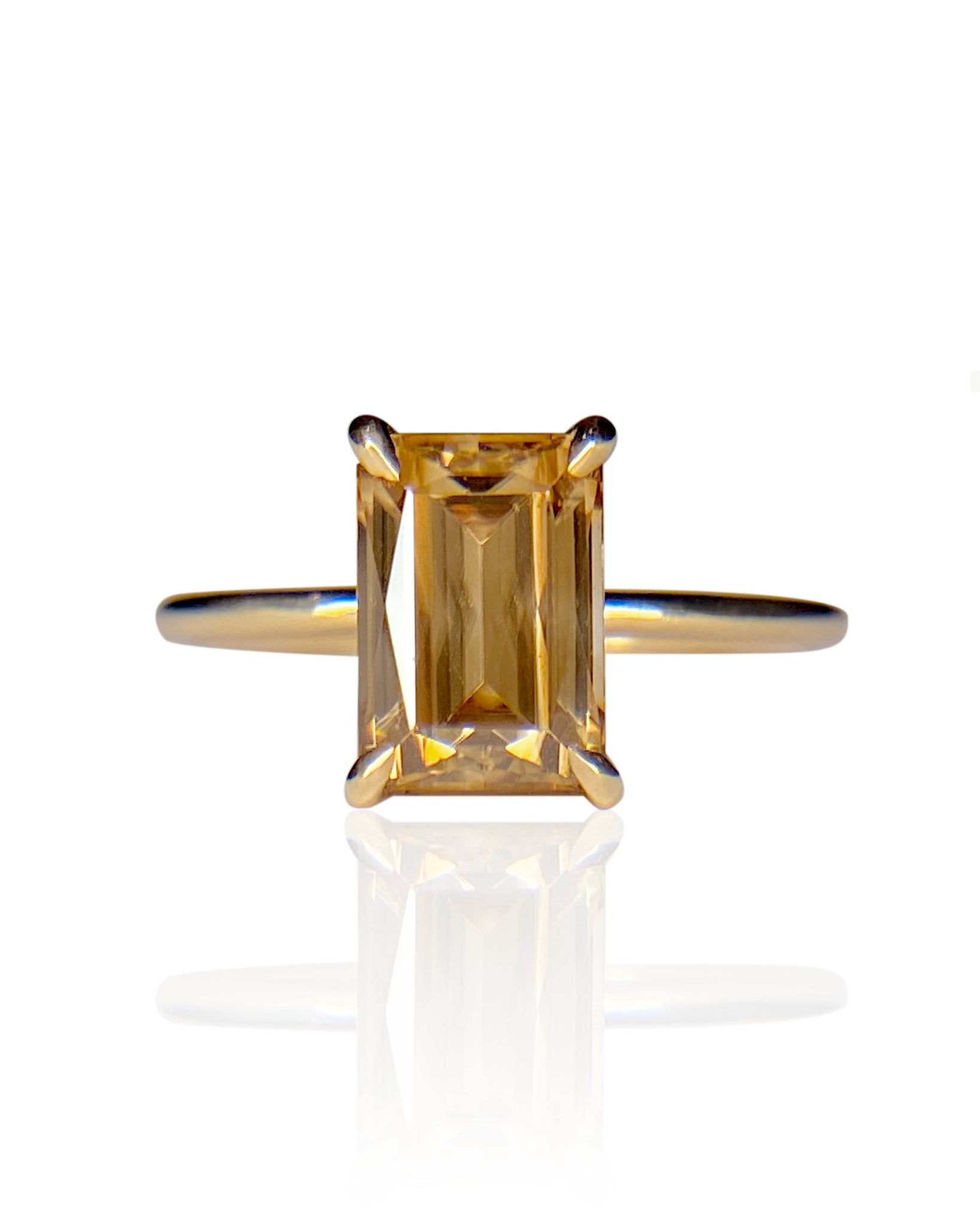 Elegant Gold Plated Ring Yellow Zircon Ring for Women Beautiful Anniversary  Ring Best Gift,Size 7 : Amazon.in: Fashion