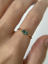 Load and play video in Gallery viewer, Teal Tourmaline Elongated Hexagon Ring
