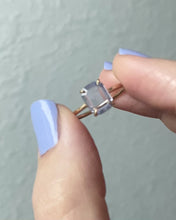 Load and play video in Gallery viewer, Periwinkle Blue Portrait Cut Sapphire Ring
