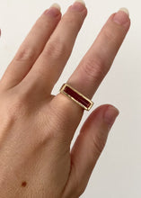 Load and play video in Gallery viewer, Pink Tourmaline Bar Ring
