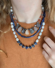 Load image into Gallery viewer, Lapis Lazuli, Pearl, And Moonstone Necklace
