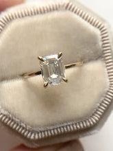Load and play video in Gallery viewer, Emerald Cut Moissanite Engagement Ring 1.6ct
