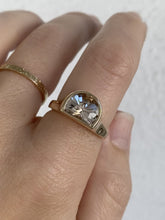 Load and play video in Gallery viewer, Sunrise Tourmaline Half Moon Ring
