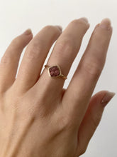 Load and play video in Gallery viewer, Pink Tourmaline Cushion Cut Ring
