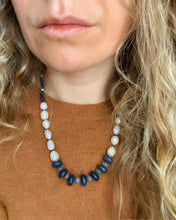Load image into Gallery viewer, Lapis Lazuli, Pearl, And Moonstone Necklace
