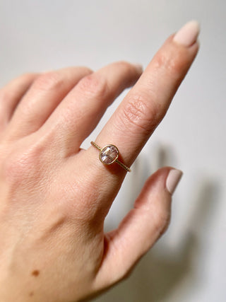 Oval Pink Sapphire Ring