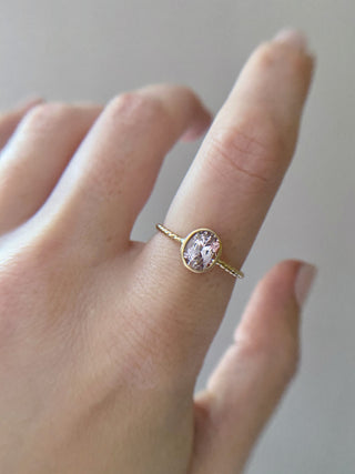 Oval Pink Sapphire Ring