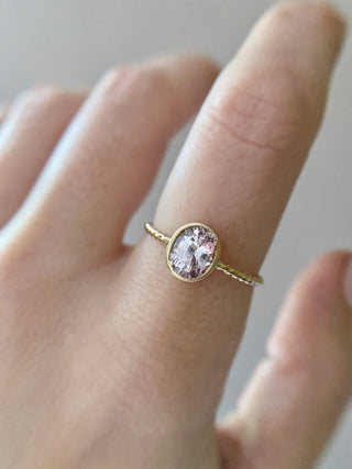 Oval Pink Sapphire Ring
