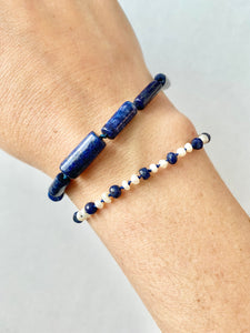 Sapphire And Pearl Beaded Bracelet