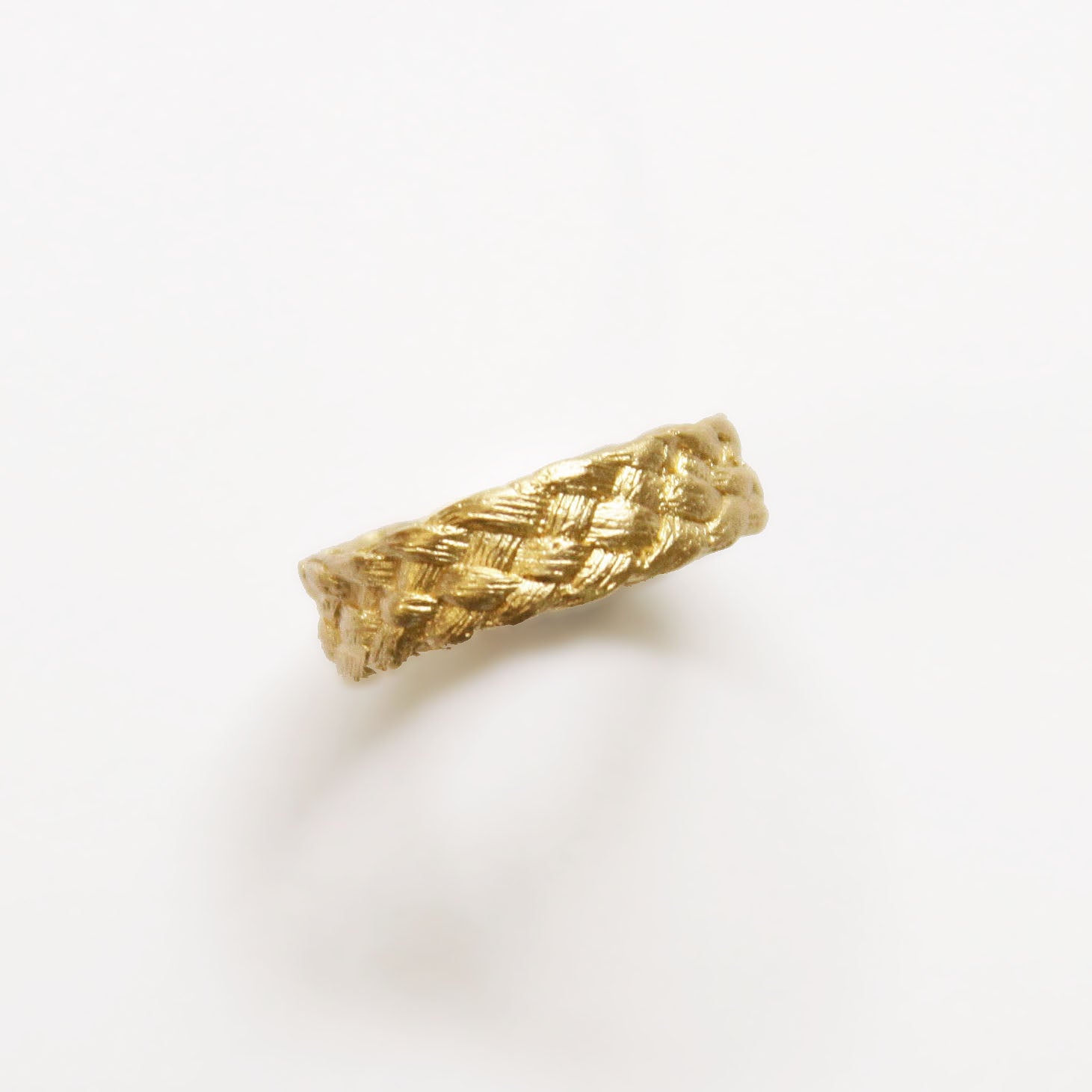 Wide Botticelli Braided Ring in 14k Gold – Palm Sunday